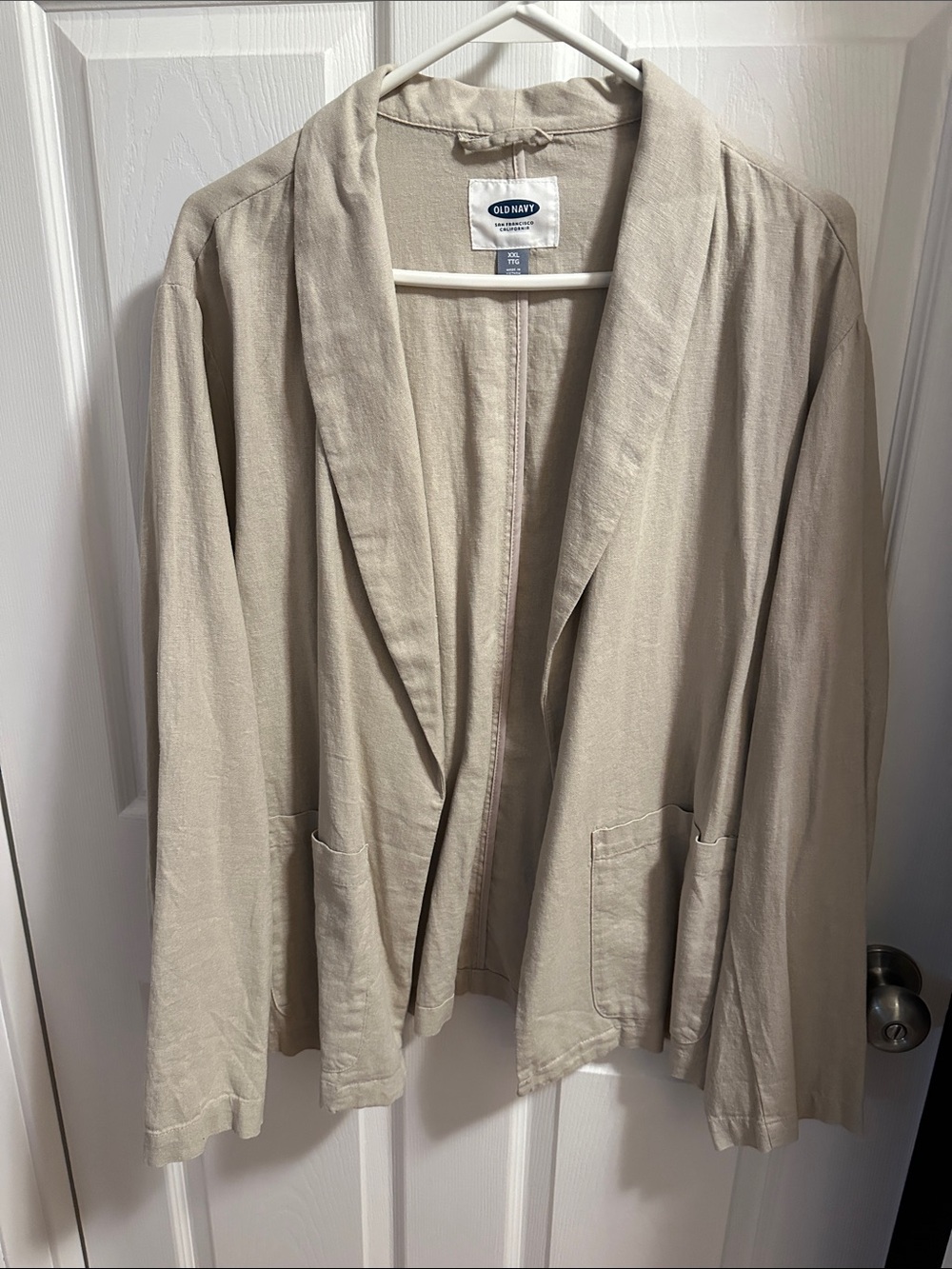 Old Navy Women's Beige Open-Front Lightweight Jacket- NWT Size XXL